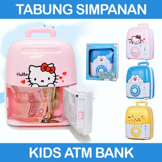 [New Stock] Tabung Simpanan KanakKanak ATM Bank (Doraemon, Hello Kitty
