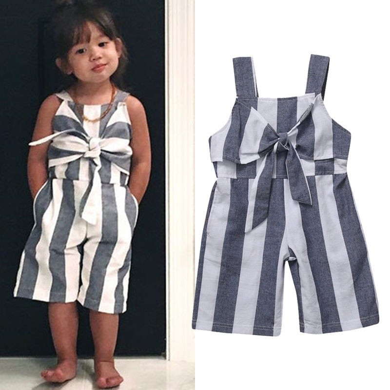 girls striped jumpsuit