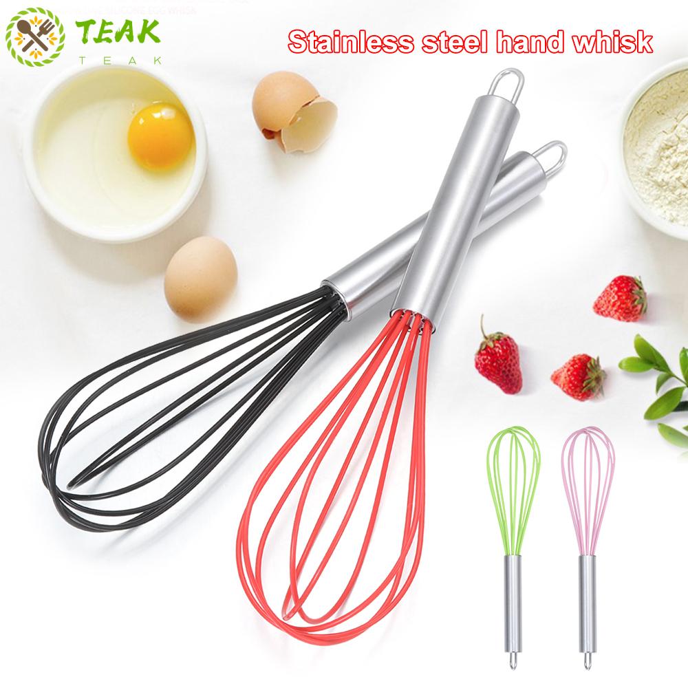 Home Kitchen Egg Beater Silicone Steel Whisk Mixer Balloon Wire Cookware