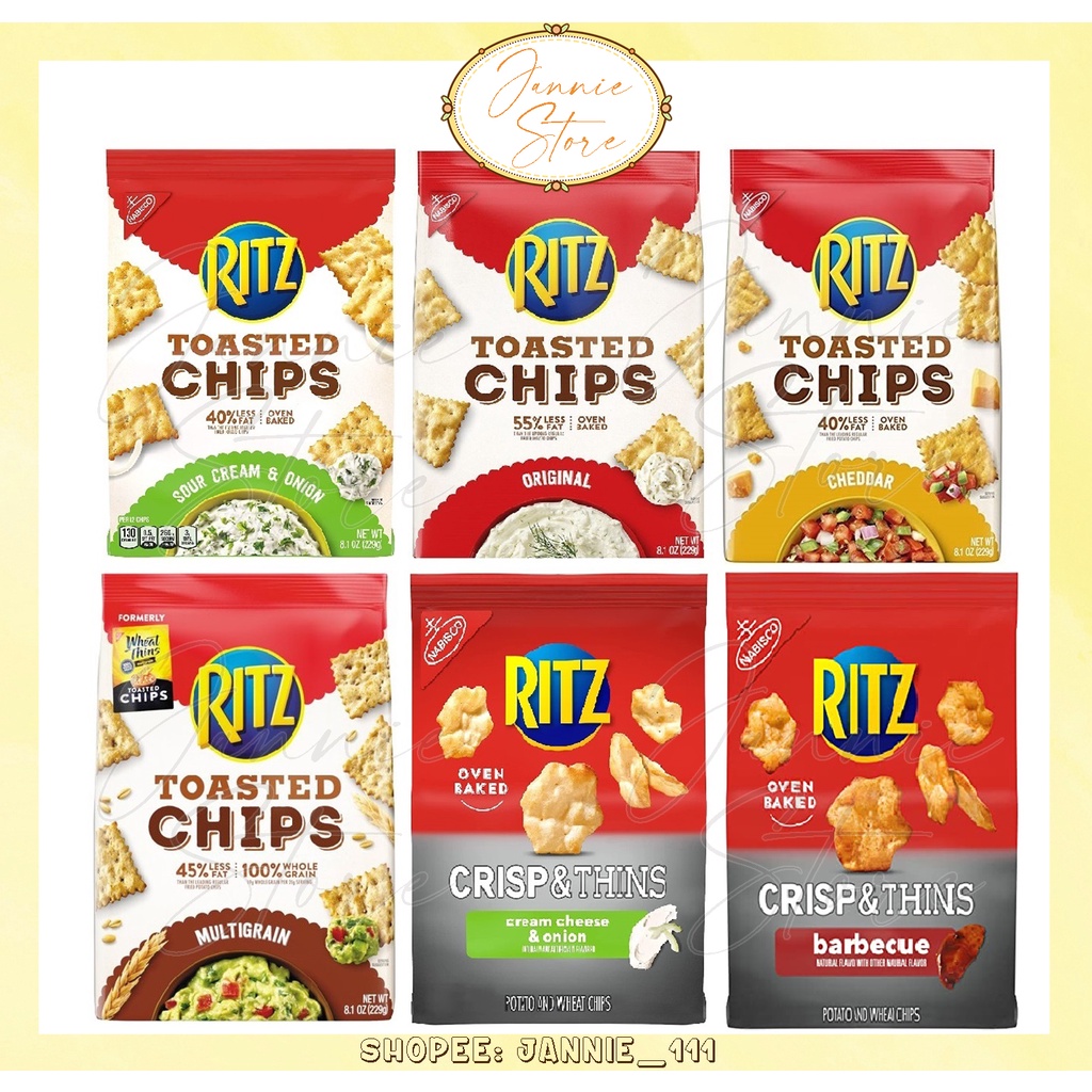 NABISCO RITZ Toasted Chips, Sour Cream & Onion, Cream Cheese, Cheddar cheese, Original Toasted