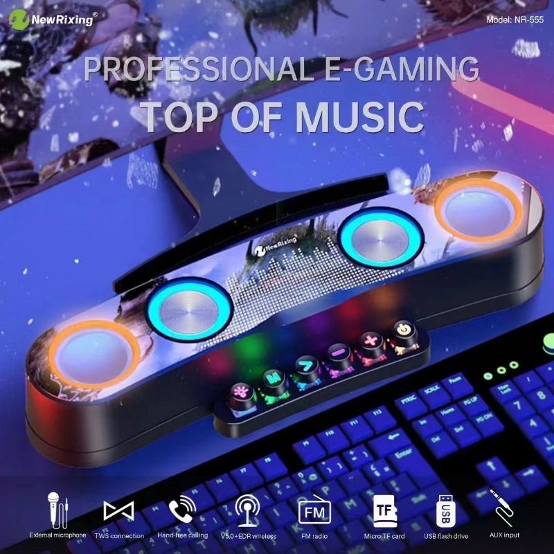 NEW RIXING NR-555 WIRELESS TWS SPEAKER | Shopee Malaysia
