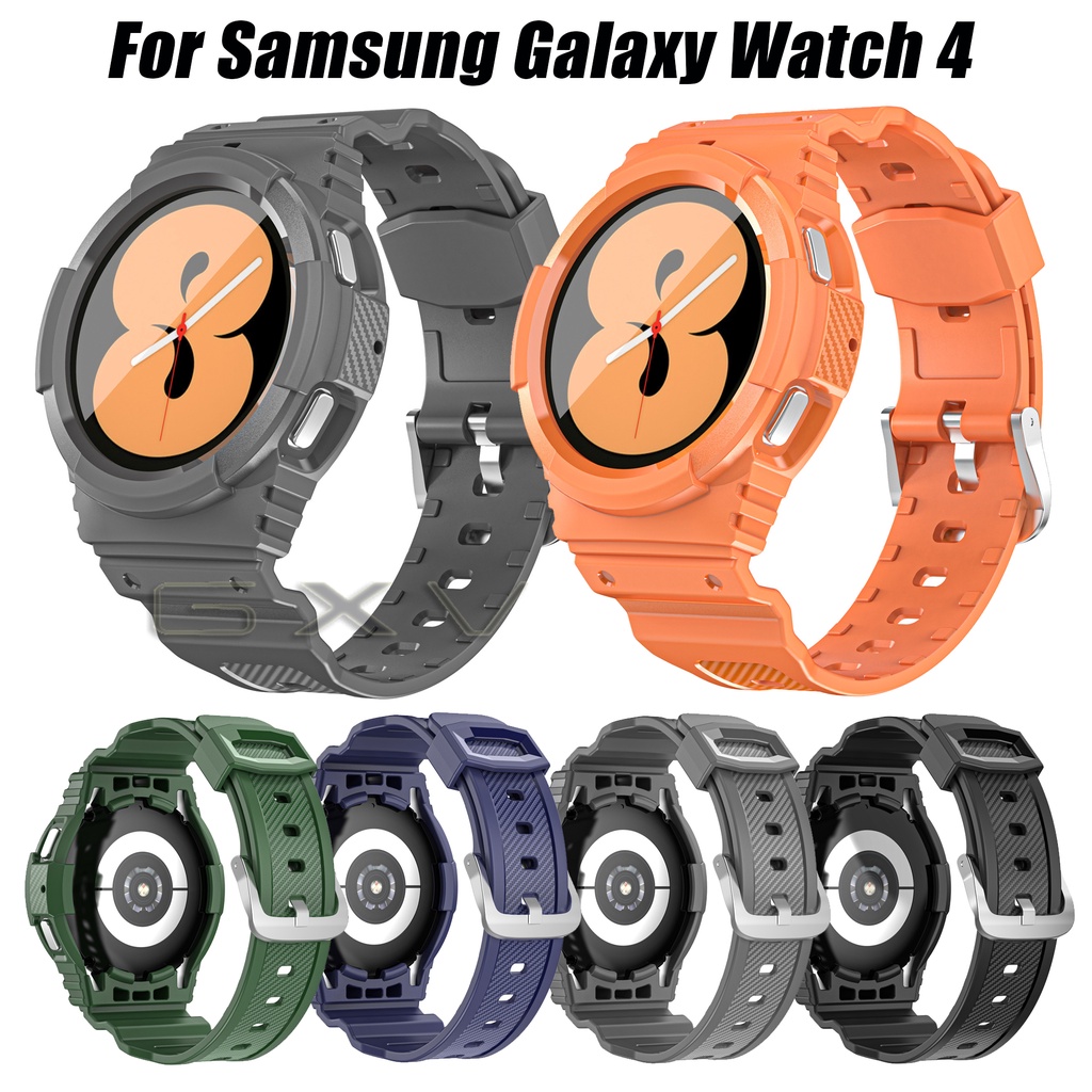 2 in 1 Integral Case + Strap for Samsung Galaxy Watch 4 44mm 40mm