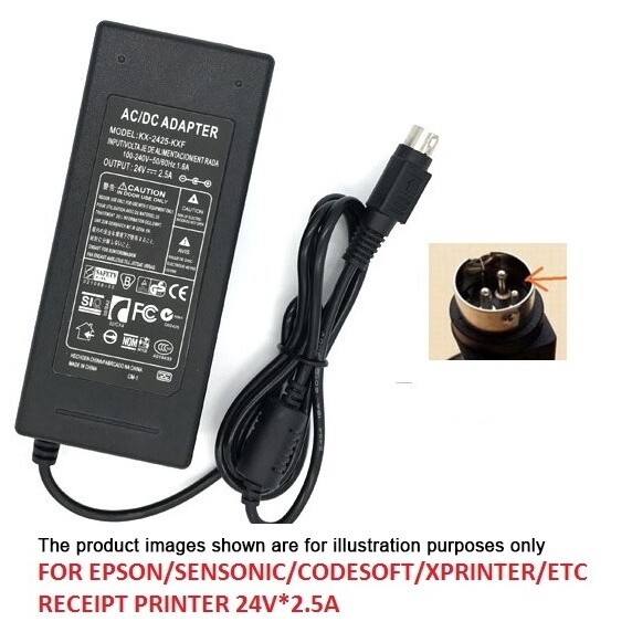 xprinter power adaptor 24v2.5a q200 n160ii a160h 80mm xp460 xp460 a6