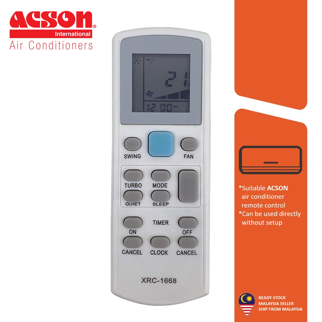 Acson Replacement For Acson Air Cond Aircond Air Conditioner Remote