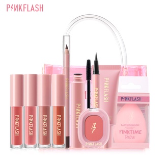Image of Pinkflash Raya Hottest Face Makeup Set 11 Items Beauty Free Gift Cosmetic Bag Eyebrow Eyeliner Matte Lipstick Foundation