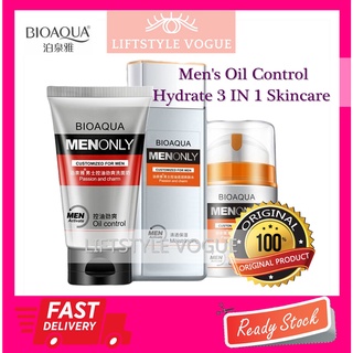 BIOAQUA Men's Oil Control Hydrate 3 IN 1 Skincare Refresh Nourish Soothing Facial Care