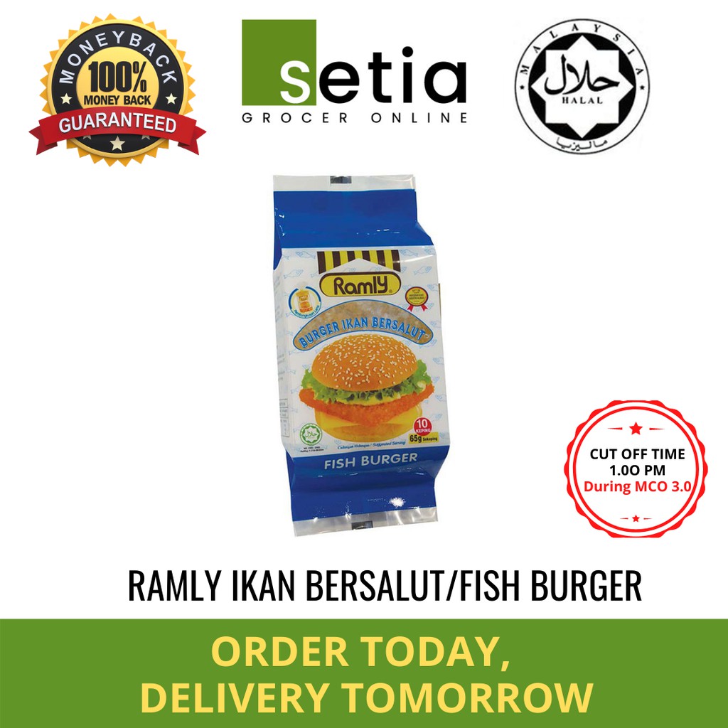 Ramly Burger Ikan Bersalut/Fish ( 10 keping)