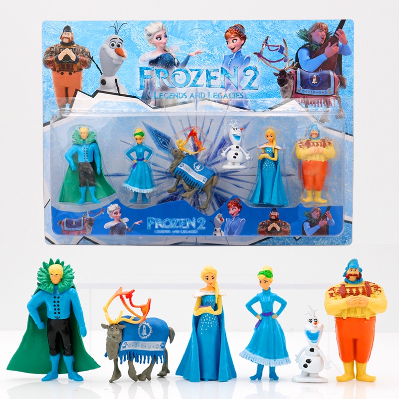 Disney Frozen 2 Movie Figure Set 6 pcs Anna Action Figures Toy with Box ...