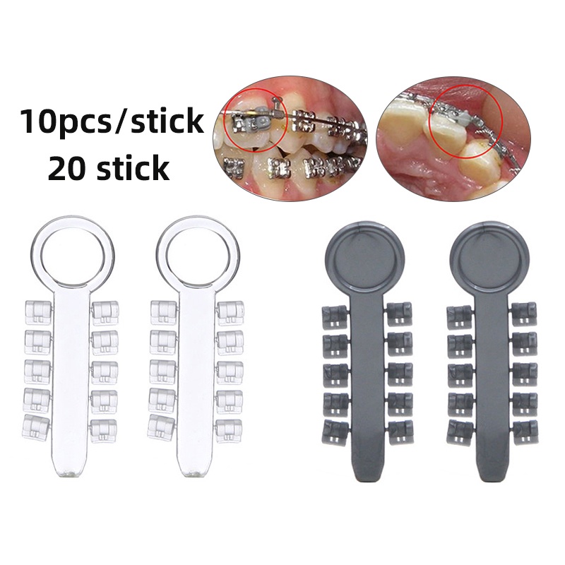 Dental Orthodontic Rotation Wedges Elastic Rubber Bands Brace Ligature