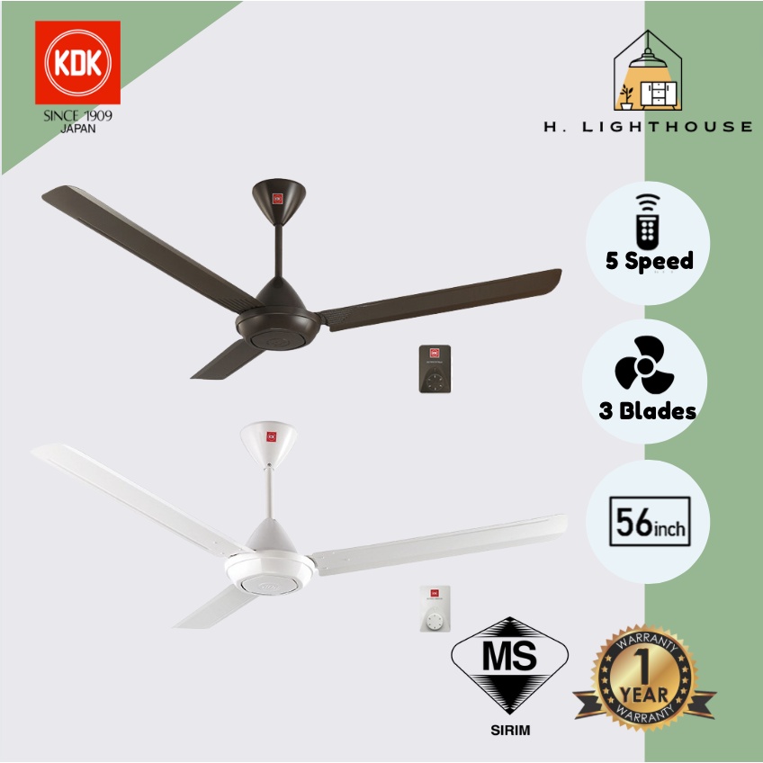 KDK Ceiling Fan K15VO 60" 3 Blades with Regulator and Warranty Shopee