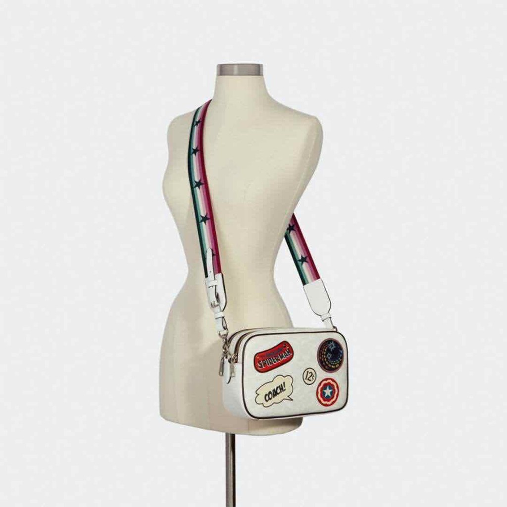 COACH X MARVEL series ladies classic logo canvas patch JES crossbody bag 2538 | Shopee Malaysia COACH X MARVEL series ladies classic logo canvas patch JES crossbody bag 2538 | Shopee Malaysia