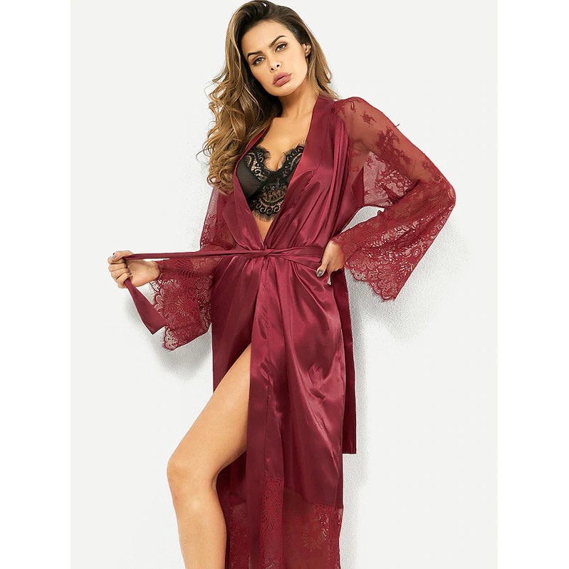 Bolster Store Plus Size Japanese Satin Silk Women Ladies Floor
