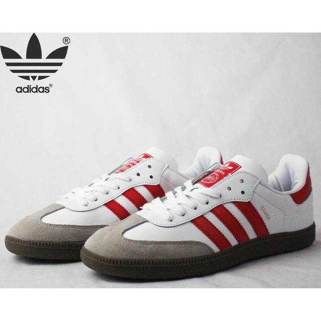 adidas samba white and red
