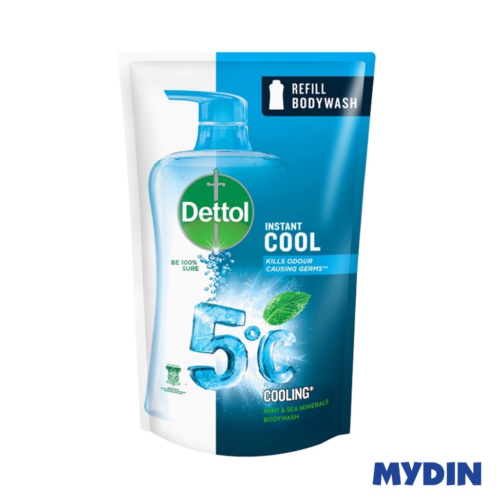 Dettol Instant Cool Mint & Sea Minerals Body Wash Refill 850g Shopee