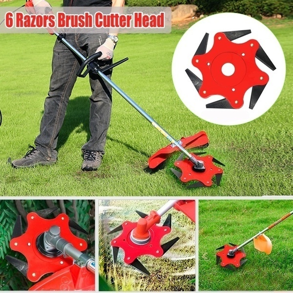 trimmer head with 6 steel razor