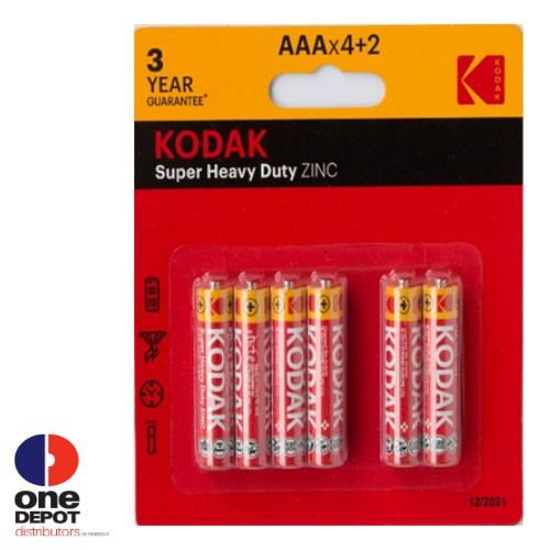 KODAK Super Heavy Duty Zinc AAA Batteries (6pcs) Shopee Malaysia
