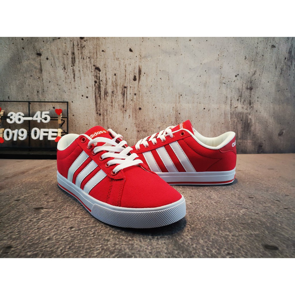 adidas red canvas shoes