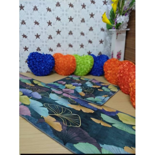 Kitchen Carpet Runner Alas Kaki Dapur Set 2 In 1 150 X 50 Cm 70 X 50 Cm Shopee Malaysia