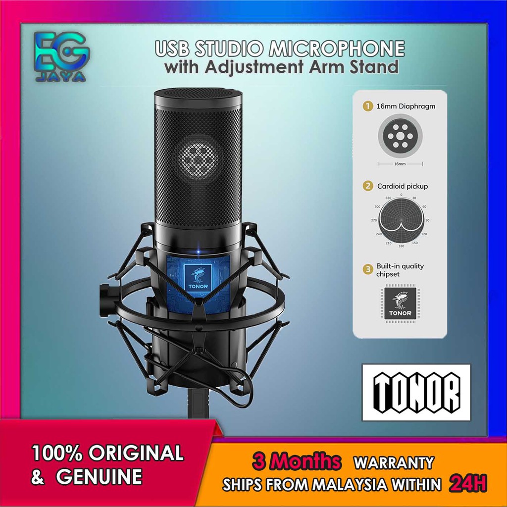 TONOR Q9 USB Studio Microphone Kit Streaming Podcast PC Condenser Computer Mic. Shopee Malaysia