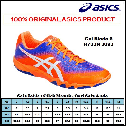 asics badminton shoes gel blade 6