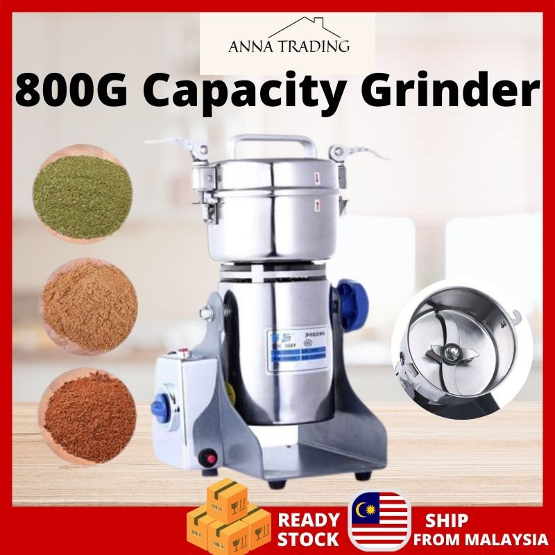 Heavy Duty Big Capacity 800G Stainless Steel Commercial & Home Grinder Blender Processor For Herbs/Spices/Nuts/Beans .