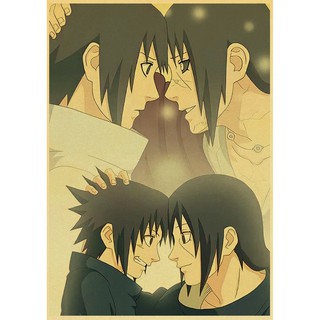 Anime Characters Naruto Uchiha Itachi Retro Poster for Bedroom, Bar,  Cafe,Living Room Decoration Kraft Paper Poster | Shopee Malaysia