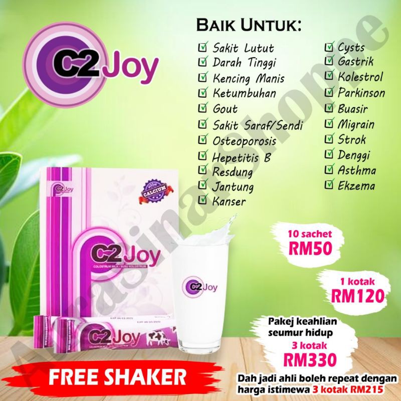 C2 Joy Susu Kolostrum C2joy Milk Colostrum Original Powder Cjoy Kalsium Awal Lembu Tinggi Calcium Shopee Malaysia