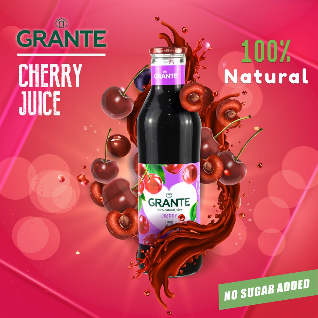 8 Bottles Cherry Juice Grante Jus Cherry 750ml 100 Natural