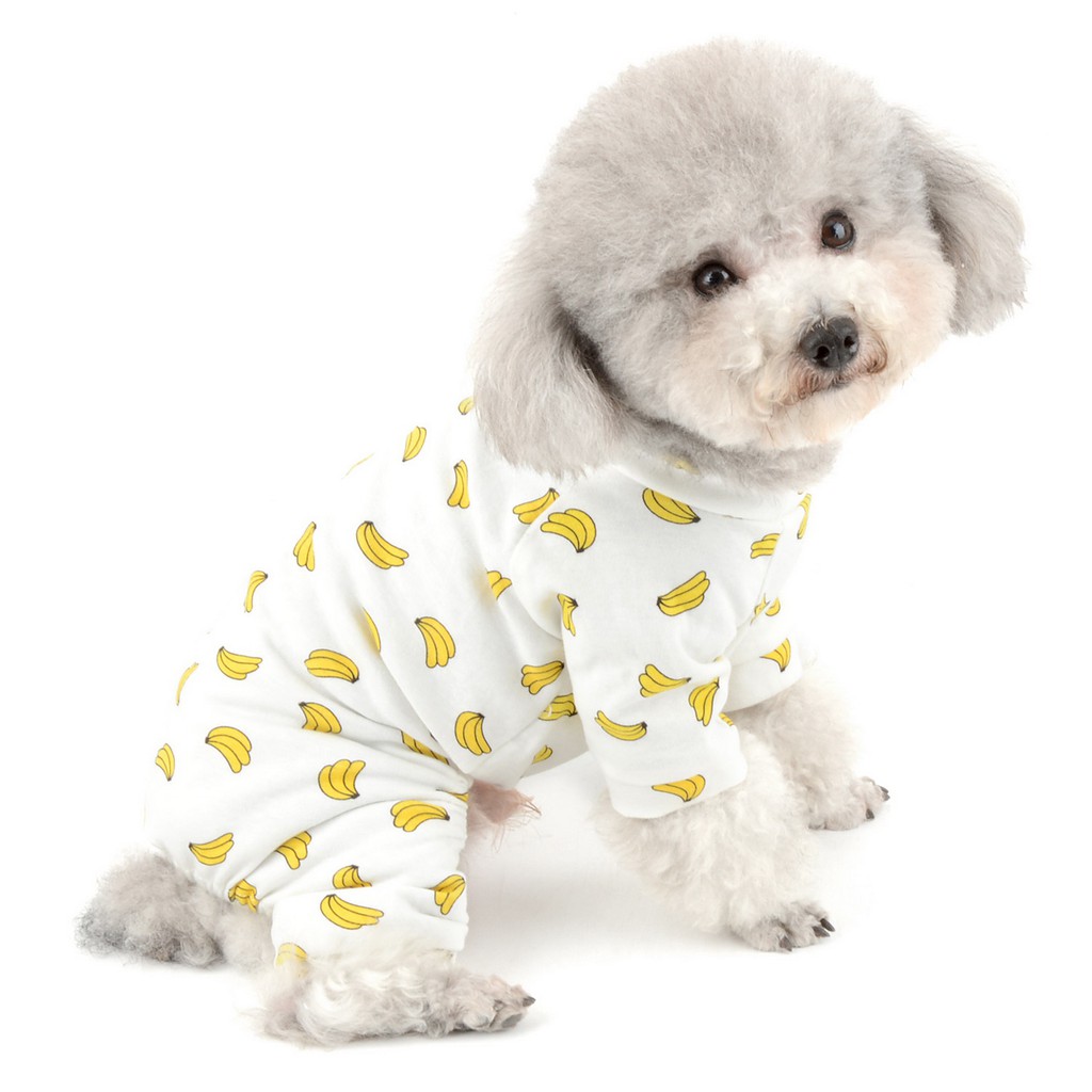 Small Pet Dog Cat Pajamas Clothes Puppy Cotton Jumpsuit T Shirt Sleepwear XS-XL