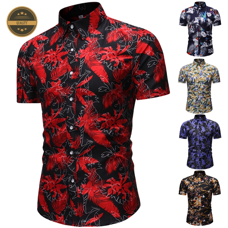 Summer Men s New Short Sleeve Shirt 5 Colors Fashion 
