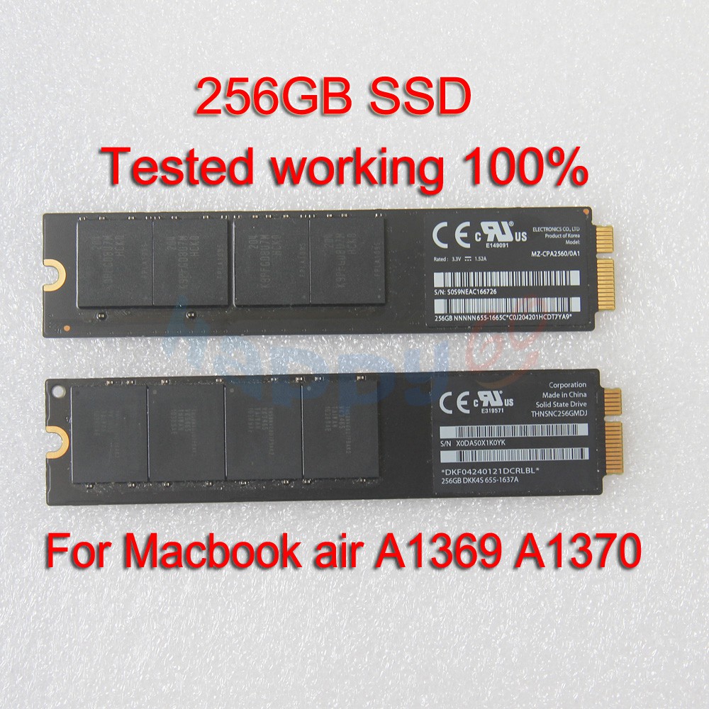 256gb Ssd Solid State Drives 12 6pin For Apple Macbook Air 11 A1370 13 A1369 Late 10 Mid 11 Md223 Md224 Md231 Md232 Shopee Malaysia