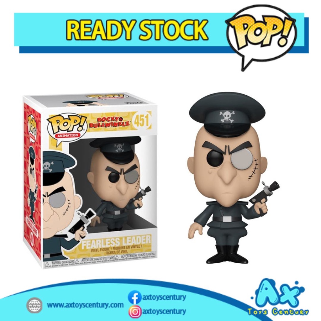 Funko Pop! Animation: Rocky and Bullwinkle - Fearless Leader #451 100% Genuine