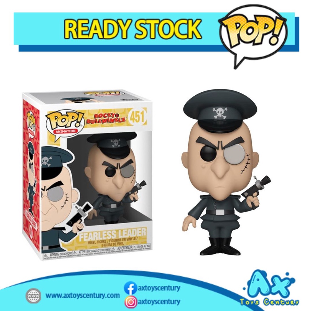 【Ready Stock】Funko Pop! Animation: Rocky and Bullwinkle - Fearless Leader #451 100% Genuine