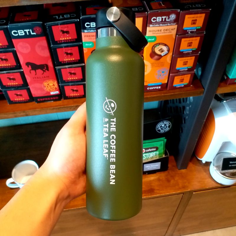 ORIGINAL The Coffee Bean & Tea Leaf CBTL Hydro Flask Olive Green