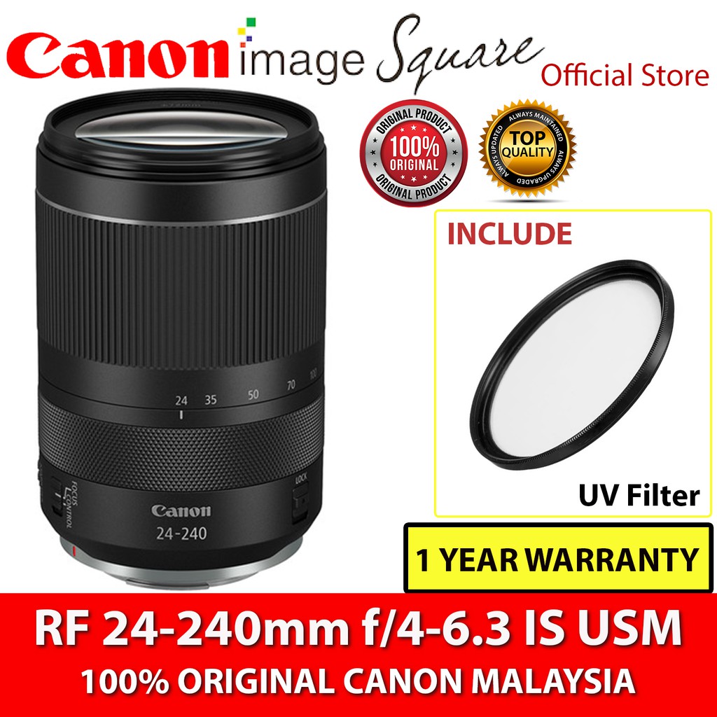 Canon RF 24-240mm f4-6.3 IS USM Ship from Malaysia (Original Canon Malaysia) rf24-240mm