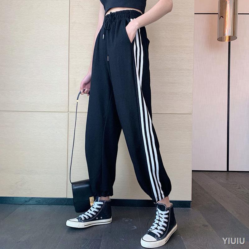 korean striped pants