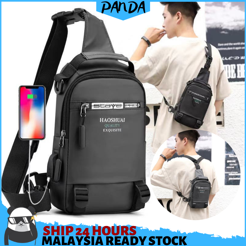 PSB78 Pandashop Men Chest bag Men backpack Men cross body bag Bag men Bag lelaki Waist bag Wallet men Men nylon bag