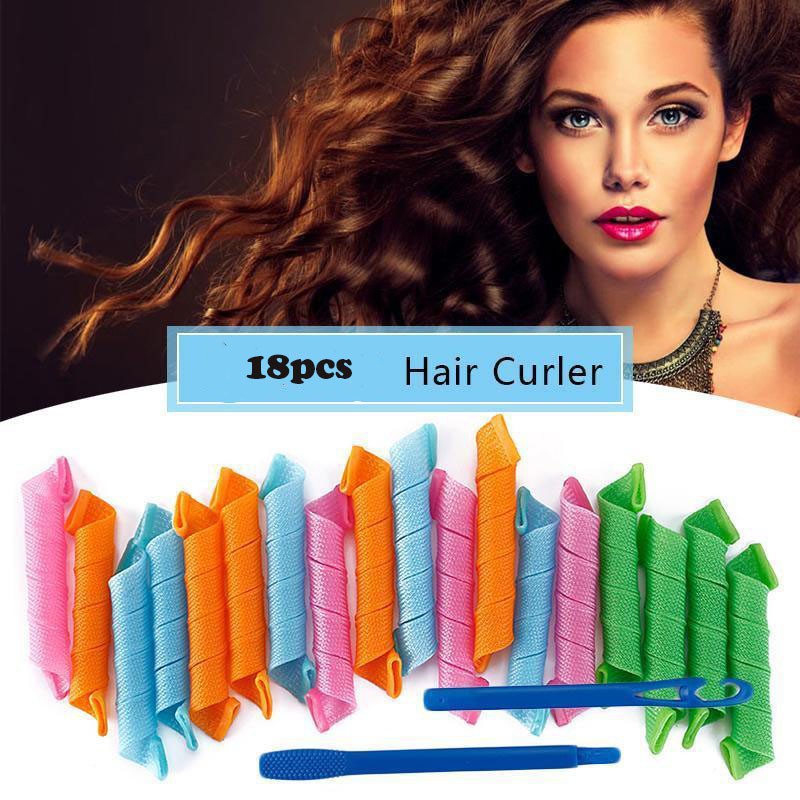 Lot Magic Hair Curlers Curl Formers Spiral Ringlets Leverage Rollers Curls Tools | Shopee Malaysia