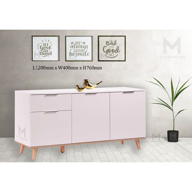 M Furniture Concept Console Table Ready Stock Drawer Cabinet Multipurpose Cabinet Solid Wood Leg Cabinet Shopee Malaysia