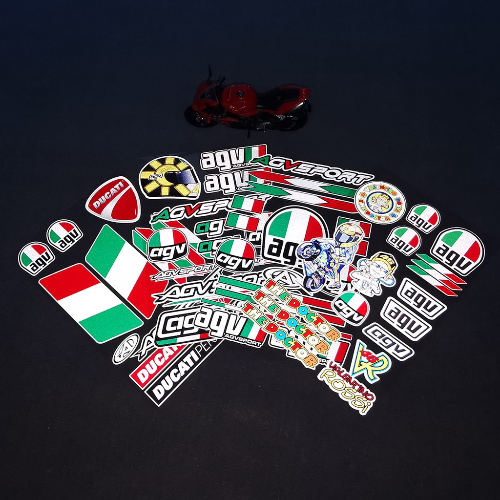 Parts & Accessories Motorcycle stickers agv vr46 decal helmet visor