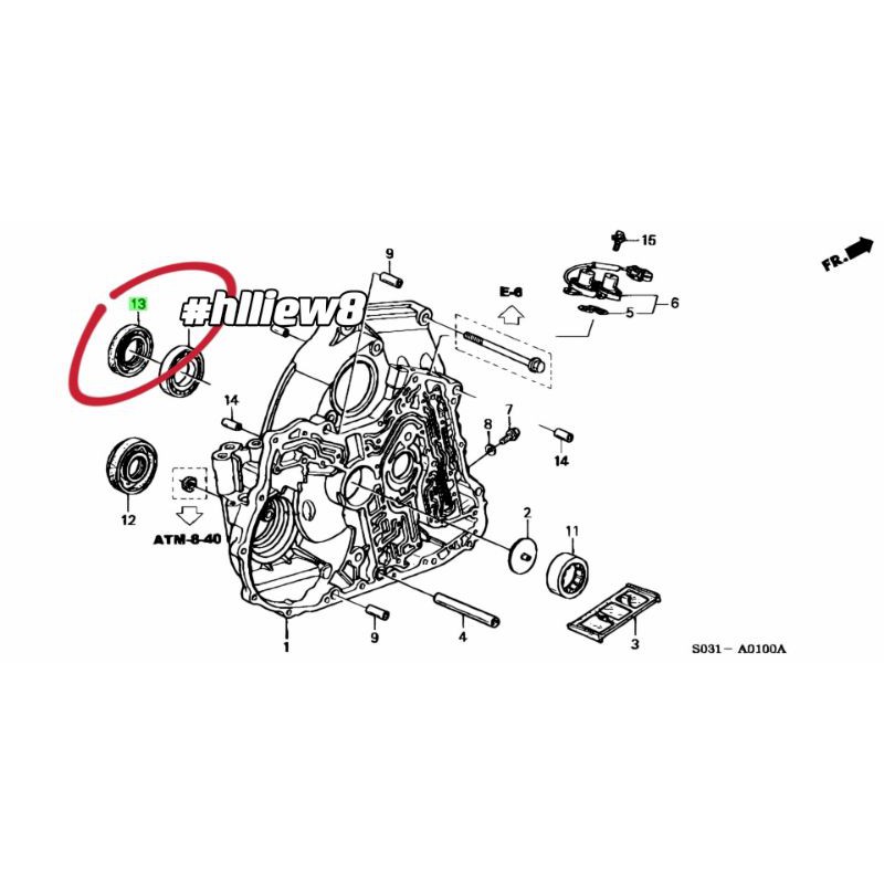 [ hlliew8 ] Honda B Series B16A B16B B18C B18CR Auto Torque Converter Oil Seal Shopee Malaysia