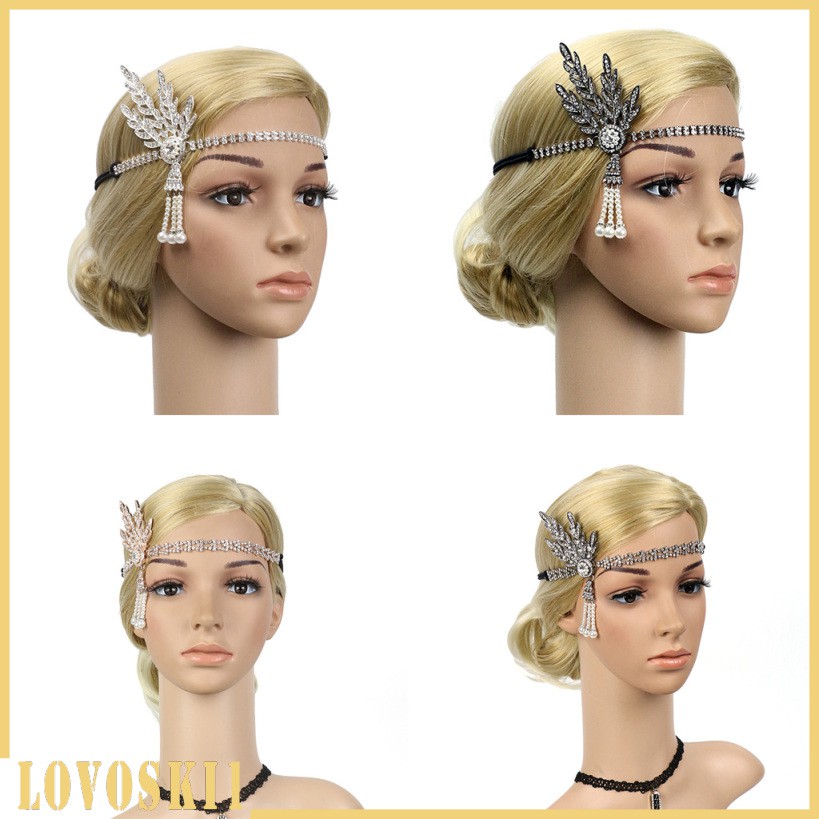 [LovoskibcMY] Vintage 20s Gatsby Headband Charleston Party Wedding ...