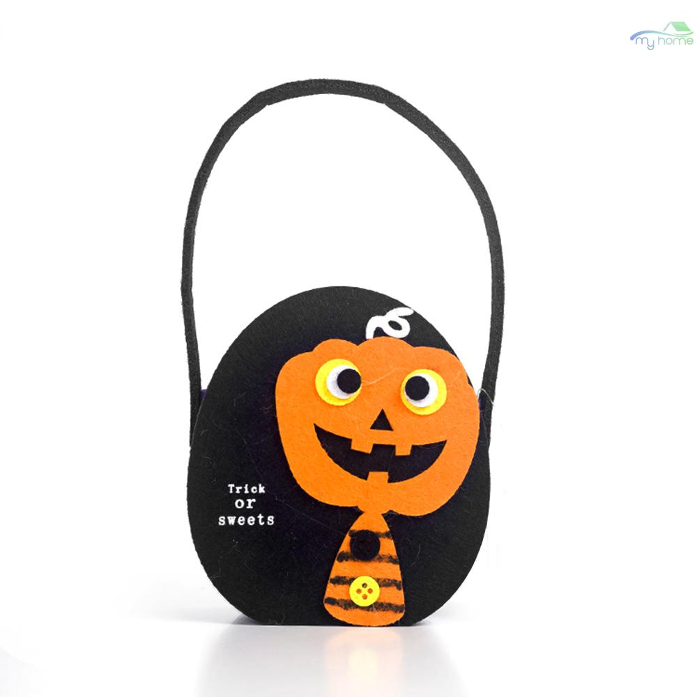 New/]Hot Halloween Candy Bag Candy Fabric Felt Storage Basket 