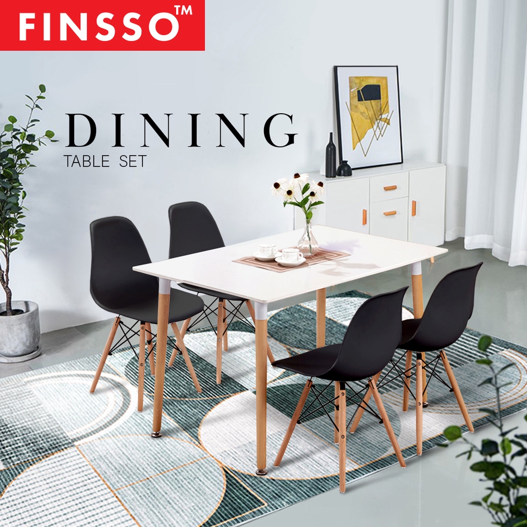 FINSSO: Creative Eames Simple Medium Sized Dining Table & Dining Chair