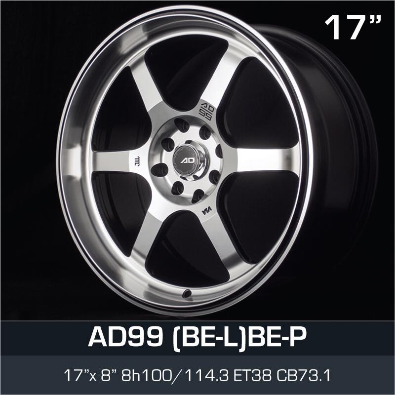 Ad 17 Inch 8jj 4x100 4x114 3 Et38 Ori Car Sport Rims Wheels Ad99 Shopee Malaysia