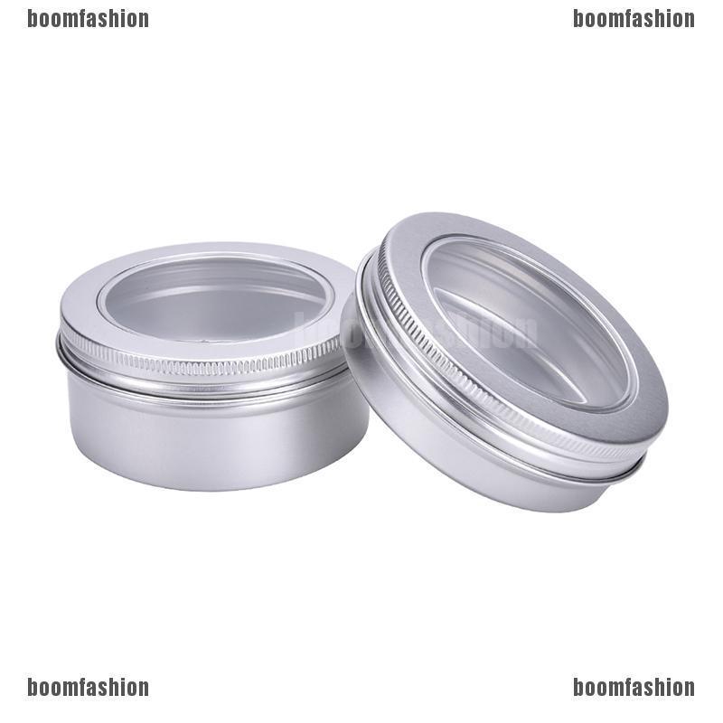 clear top tin containers