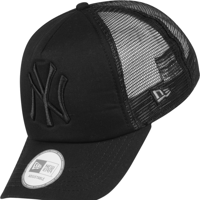 new era trucker cap black