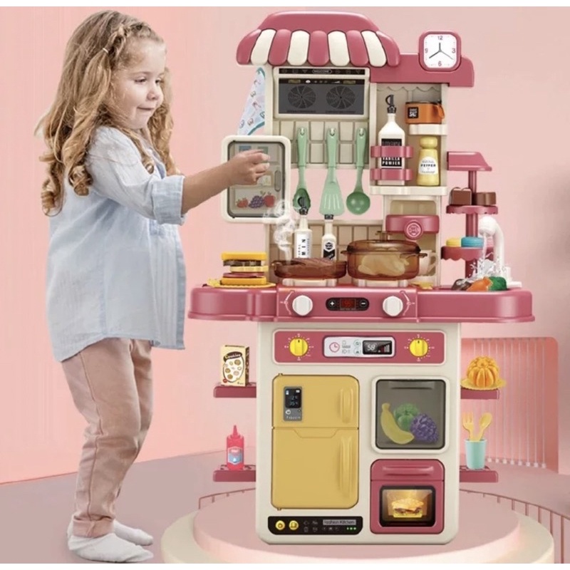 Kitchen Pretend Play toy set with music effects and washing sink toy