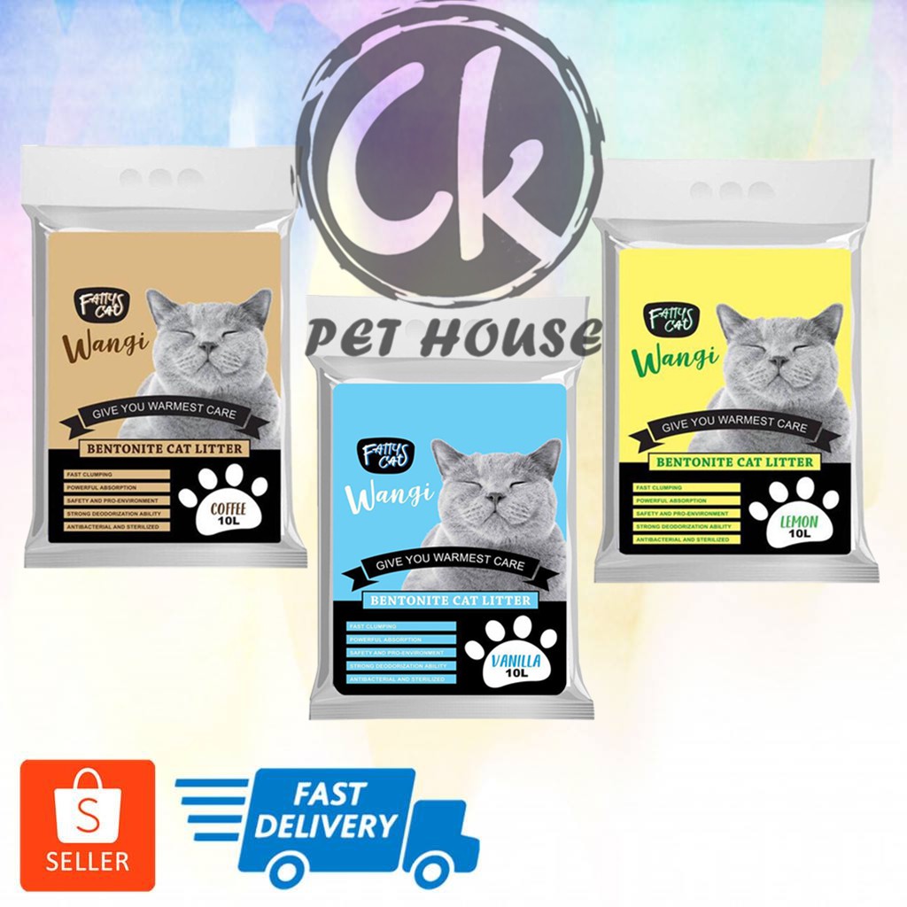 Fatty Cat Wangi Cat Litter 10L / Pasir Kucing Wangi  Shopee Malaysia