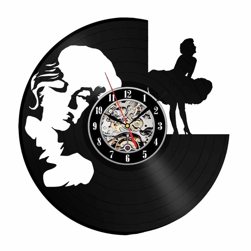 Wall Clock Marilyn Monroe Theme Diy Living Room Decor Handmade Clock